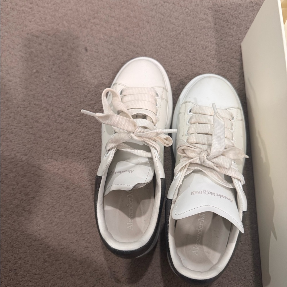 Alexander McQueen White and Black Sneakers